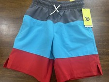 Boys All In Motion Blue/red/gray Athletic Shorts 6/7 NWT