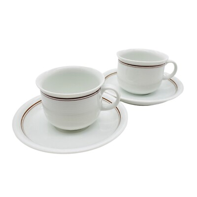 THOMAS Trend weiß Café  Tassen Untertassen Teetassen Kaffeetasse 2 Pers.
