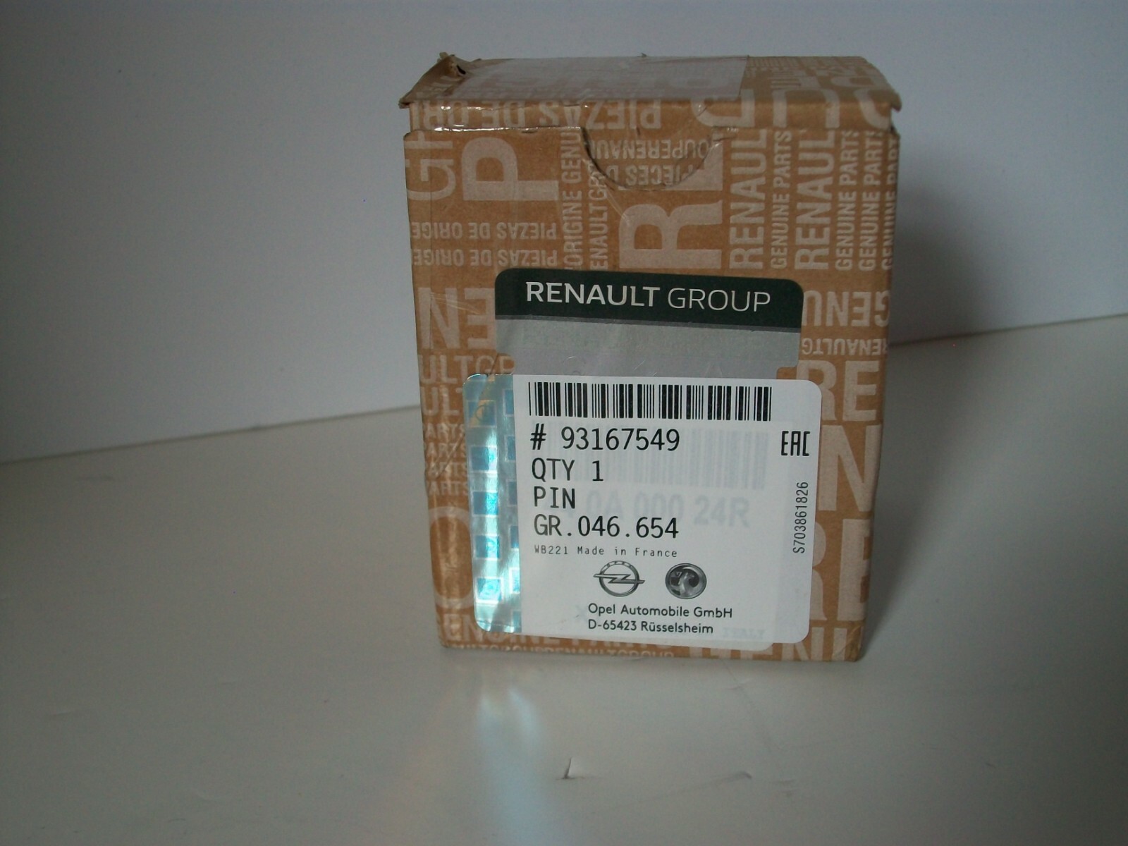 GENUINE RENAULT GROUP Brake Caliper Repair Kit 93167549 for Opel  