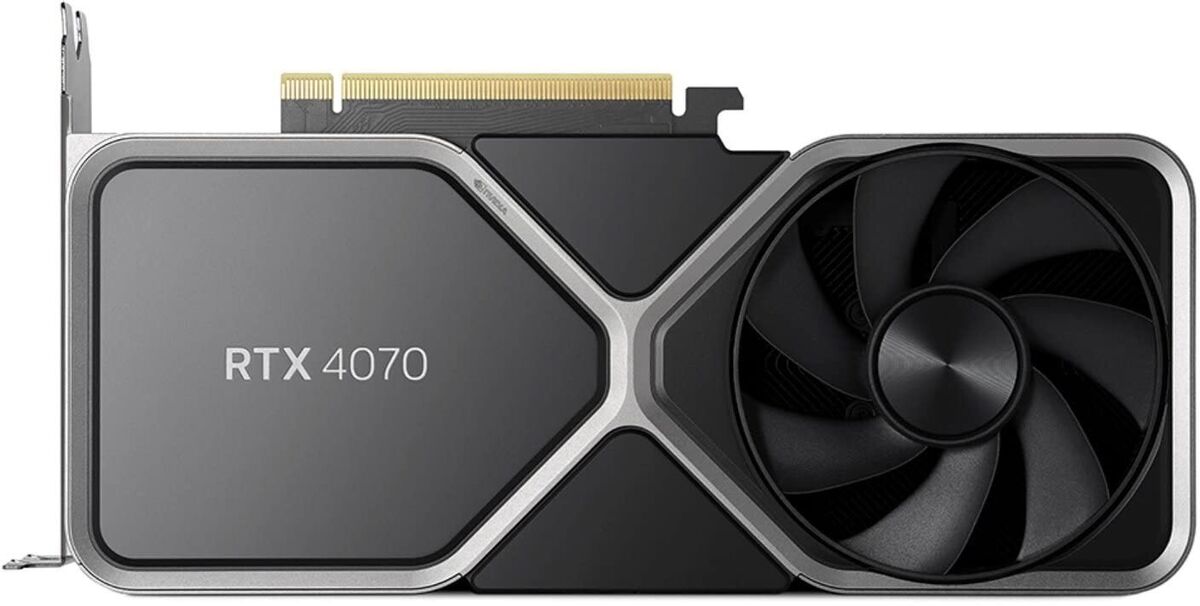 NVIDIA GeForce RTX 4070 12GB Founders Edition Graphics Card Titanium and Black NVIDIA GeForce RTX 4070 12GB Founders Edition Graphics Card Titanium and Black