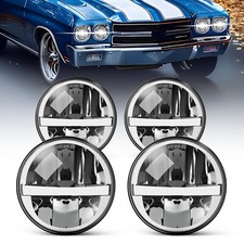 Produktbild - for Chevy Chevelle 64-72 Caprice 66-1974 5-3/4" Scheinwerfer Fern-/Abblendlicht