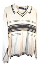 John Ashford men's large vintage sweater tan/brown preowned