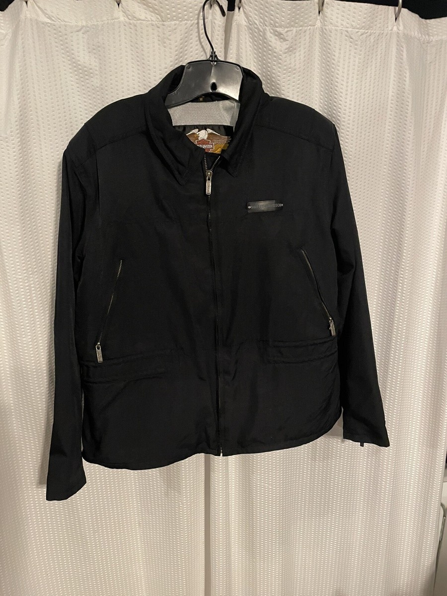 Harley-Davidson ブラック ナイロンジャケット Harley Davidson Black Nylon Jacket Ladies Sz XL RN 103819 / CA