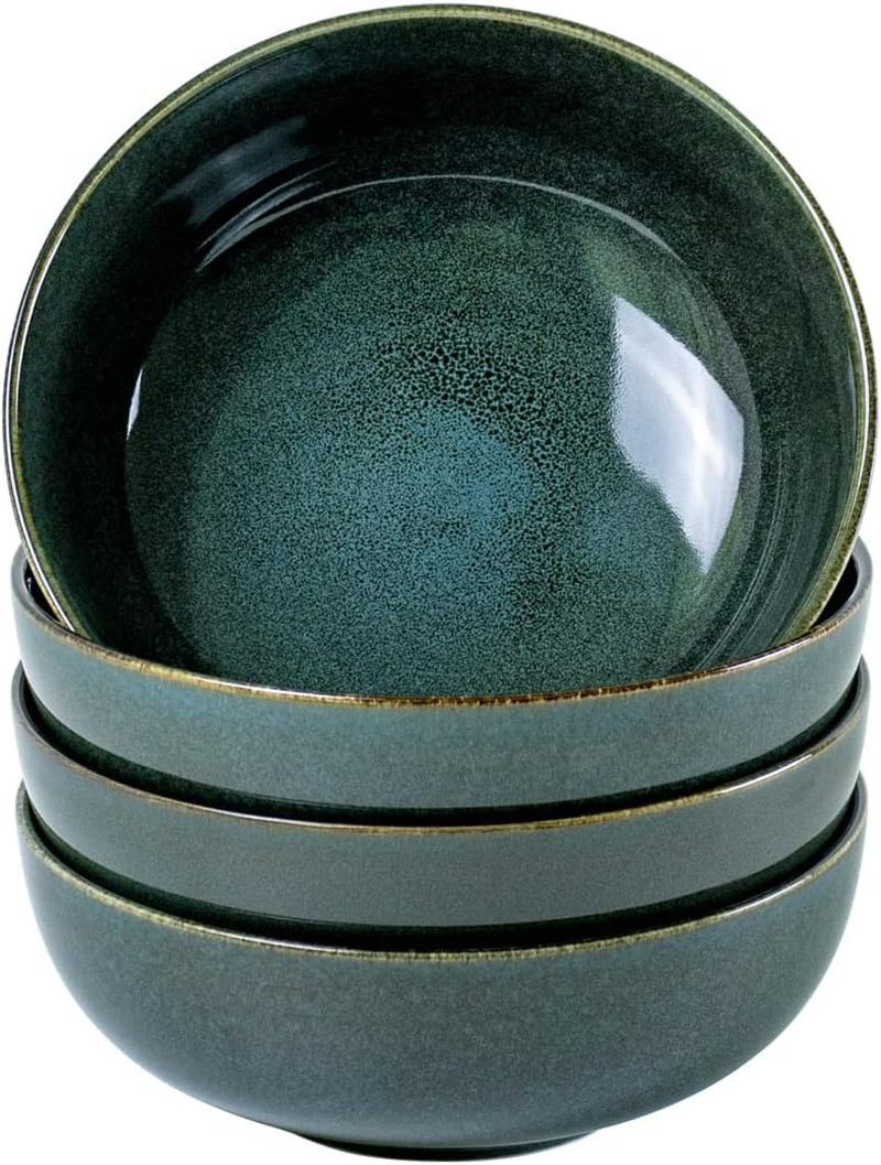Ceramic Cereal Bowls Set, 18 OZ Salads Bowls Set of 4, Dessert Serving Bowl for