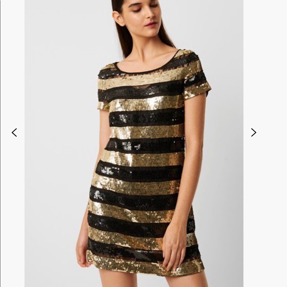 slim fit dress slacks French Connection Black Sequin Dress main image 1