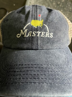 Masters Tournament Hat Black Mesh Adjustable Golf PGA