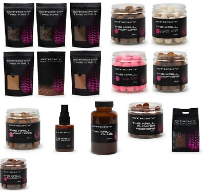 Sticky Baits The Krill Bait Boilies Pellets Powder Pop Ups Wafters Fishing