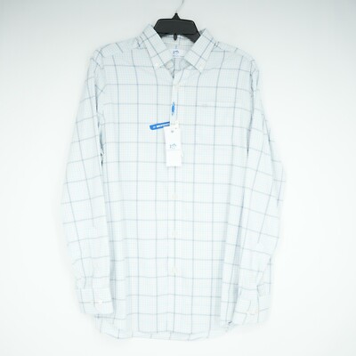 Southern Tide Brrr Intercoastal Sportshirt S Gray Blue White Check NWT $145