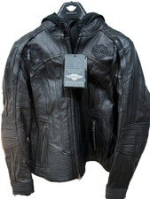 Harley Davidson Women's Auroral Ii Leather Jacket Hoodie 3in1 1w Xl 98011-21vw