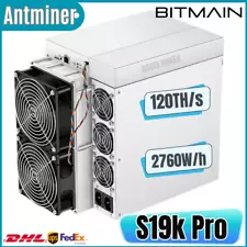 BITMAIN Antminer S19k Pro 120TH/S 2760W 23J/T BTC/BCH/BSV Bitcoin Miner in Stock