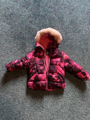Girls ZeroXposure Zero X Posure Size 4/5 Winter coat Pink Fur Lined Hood - Picture 1 of 4