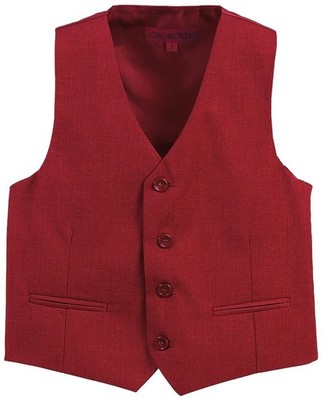 GIOBERTI TODDLER'S, KIDS & BOYS 4 BUTTON FORMAL SUIT VEST 70% POLYESTER/30%RAYON