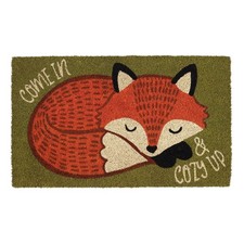 Cozy Fox Doormat 18 x 30 Inch Coconut Coir Non Slip Indoor Outdoor Rug