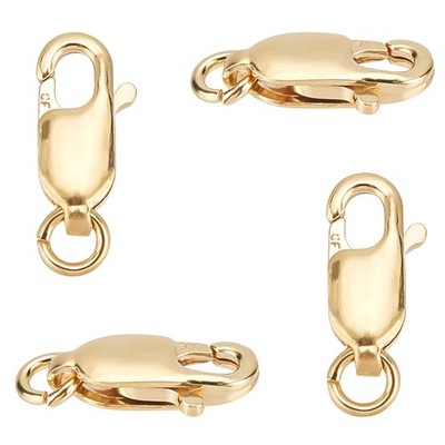 4 Pcs 14K Solid Yellow Gold Jewelry Lobster Clasp Bead Open Jump Ring for Crafts
