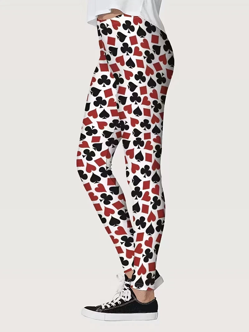 Leggings Bold Ace of Spades Print