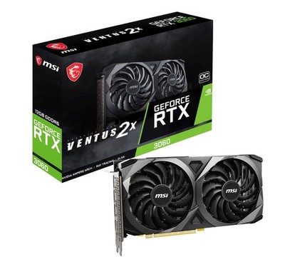 MSI NVIDIA GeForce RTX 3060 Ventus 2X 12GB GDDR6 OC Gaming Graphics Card