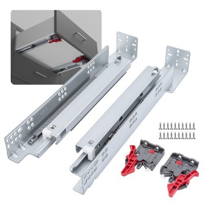 Undermount Soft Close Drawer Slides 21 Inch Hidden Bottom Mount Full Extensio...