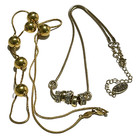 NAPIER & NICOLE MILLER 2 Gold Plated Chain Necklaces Pendant & Beads  #292 — photo 1