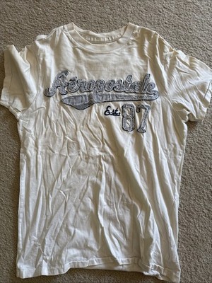 Aeropostale Kids White Short Sleeve T Shirt Youth Boys Size Medium