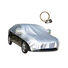 Waterproof All-Season Half Car Cover,Full Coverage Protection for Sedan M