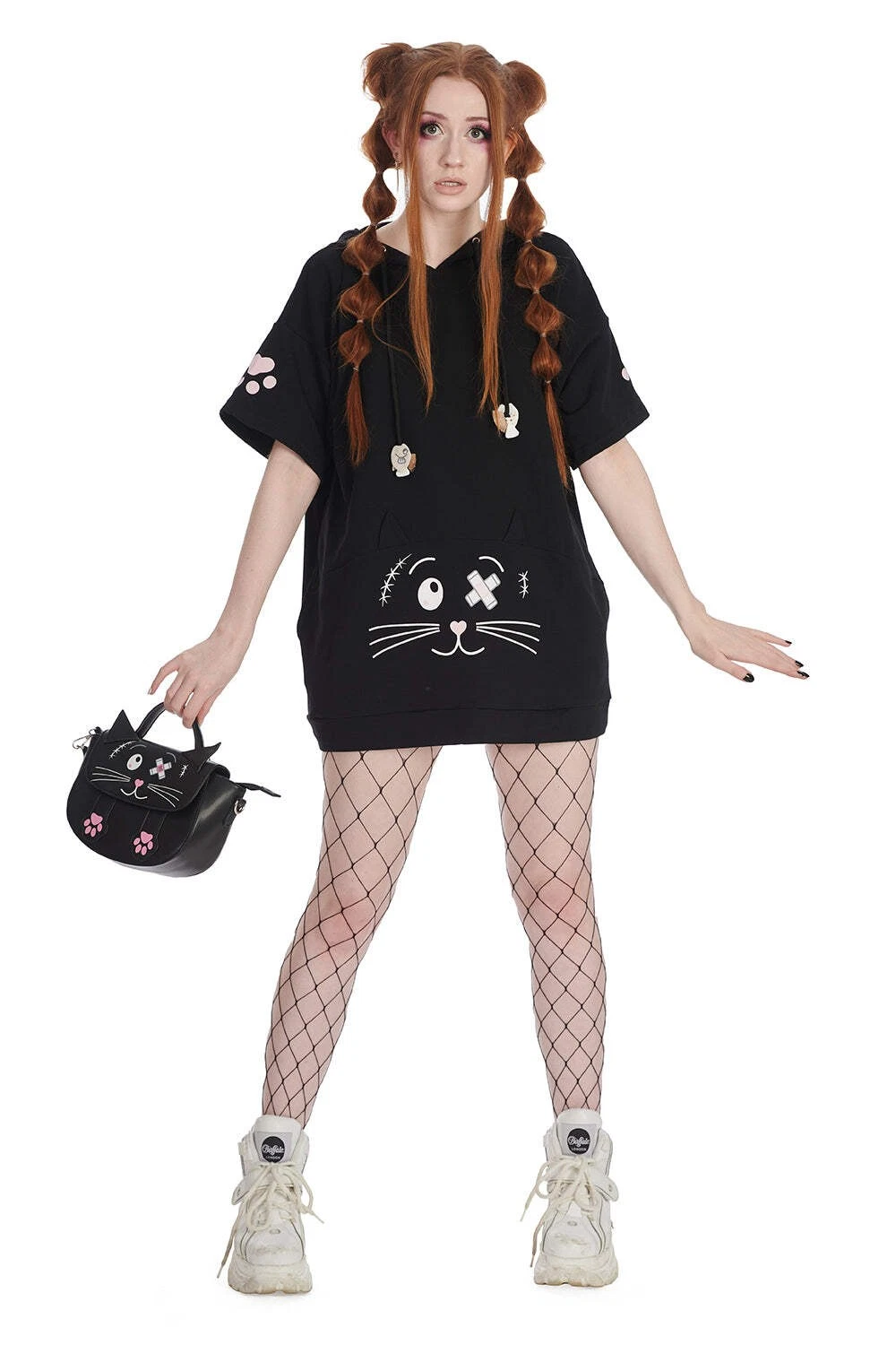 VETEMENTS Banned Apparel Felpa con cappuccio Neko