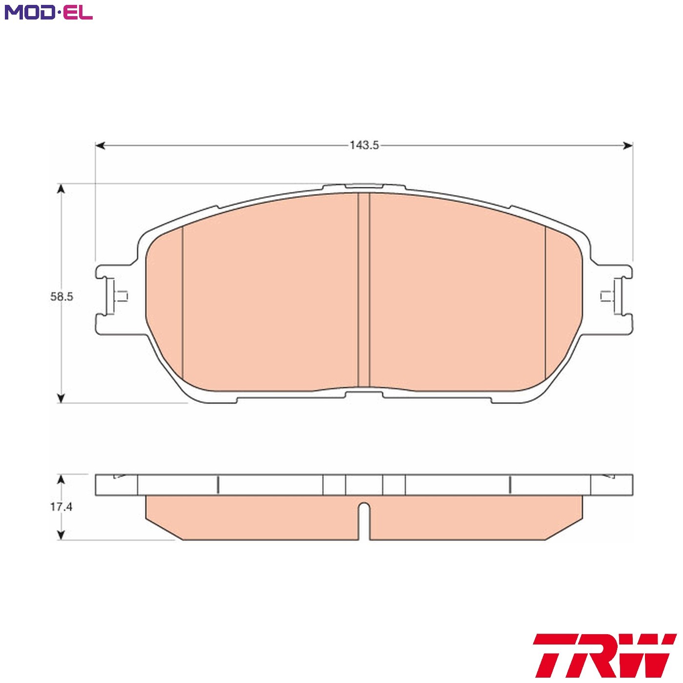 BRAKE PAD SET DISC BRAKE GDB3612 FOR TOYOTA 2AZ-FE 2.4L 1AZ-FE 2.0L 4cyl CAMRY