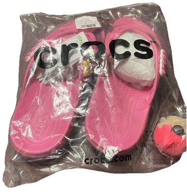 CROCS CLASSIC UNISEX FLIP FLOPS SIZE M6/W8 NEW With Tags ROSE TAFFY PINK