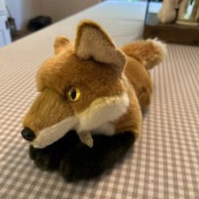 Aurora Plush Miyoni Red Fox Lying Down Realistic Soft Stuffed Animal 13'