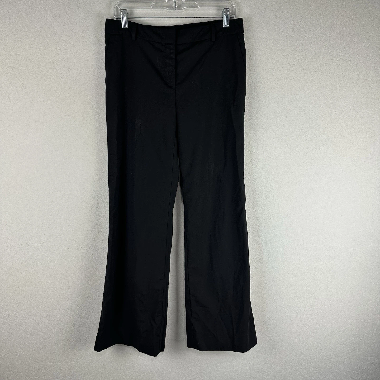 Pantalone casual Burberry London nero svasato misto lana taglia 8