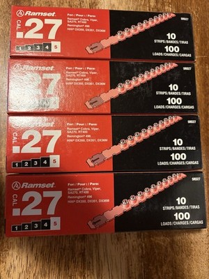 Ramset .27 5rs27 Level 5 Red Strip Loads/Shots.4 Pack Lot !!