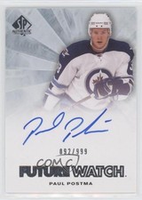 2011-12 SP Authentic Auto Future Watch 92/999 Paul Postma #267 Auto 10r6