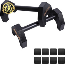 Premium Wooden Push-Up Handles Non-Slip Parallettes for Calisthenics & Fitness