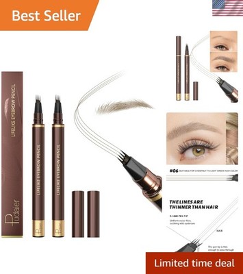 2 Pack Waterproof Microblading Eyebrow Pens, Effortless Brow Perfection - Blonde