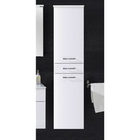 Badschrank Badezimmer Splash Hochschrank Weiß Hochglanz