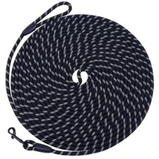Long Dog Leash for Training 50Ft-Reflective Nylon Rope with Swivel Hook-Recal...