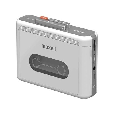 Maxell MXCP-P100-WH Portable Cassette Player White Rechargeable Bluetooth 