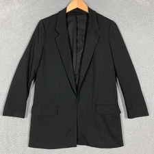 AllSaints Aleida Long Blazer Women's US 4 Black Stretch Jersey Open Front Jacket