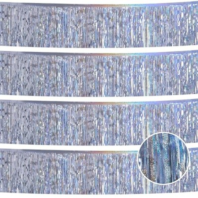 Birthday Decorations Tinsel Garland Parade Float Decorations for Laser Silver