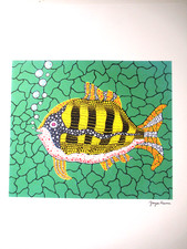 YAYOI KUSAMA: LITHOGRAPHIE LIMITIERT, SIGNIERT, NUMMERIERT, 50x65cm , ZERTIFIKAT