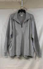 Vintage Lacoste Gray Quarter Zip Pullover Sweatshirt Men's 9 4XL COA