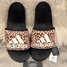 Adidas New Leopard Print Adilette Comfort Slides Womens 11 with box