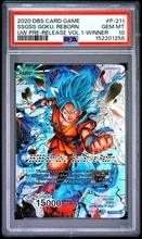 2026-07-26 · $89 · 2020 DRAGON BALL WINNER #P-211 SSGSS SON GOKU, SOUL STRIKER REBORN PSA