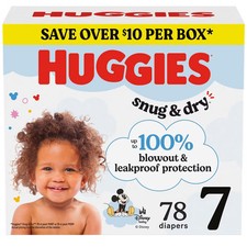 Huggies Snug  Dry Disposable Diapers - Size 7 - 78ct