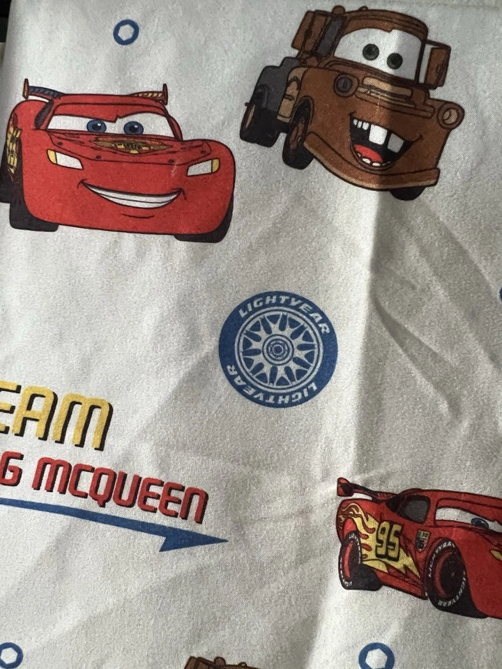 *WOW* Disney Pixar CARS Team McQueen Microfibra Cuna Niño Cama Sábana Plana, C12 Foto 4 de 4
