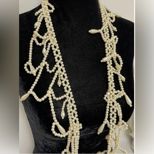 Source Unknown Cream Multi-Strand Necklace
