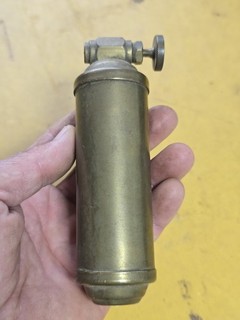 Presto “CB” Mini Fire Extinguisher Brass 5.5" Classic Motorcycle Tool Kit Item