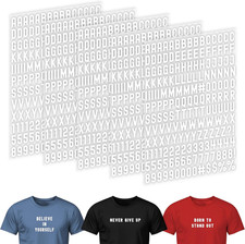 0.8Inch Small 5 Sheets 895 Pieces Iron on Letters for Clothing with A-Z Heat Tra