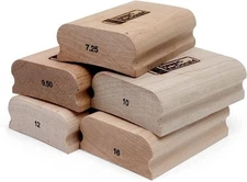 StewMac 4"-Length Wooden Radius Sanding Blocks - Set of 5 Essential Radii...