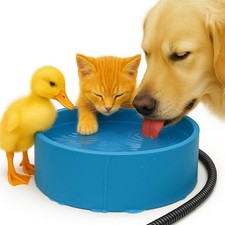Heated Pet Water Bowl, Outdoor Use, Chew-Resistant, 108 fl oz, Winter Safe