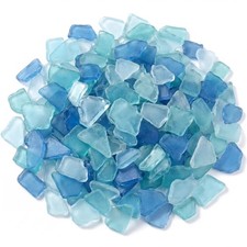 Sea Glass for Crafts Pieces Seaglass Decor Flat Frosted Sea Glass Ornaments V...